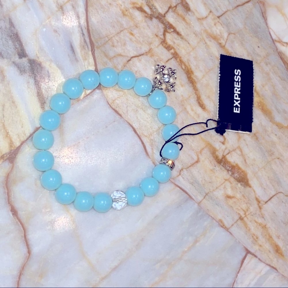 Express Jewelry Women's Bracelet Aqua Crystal Blue